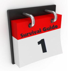 Survival Guide calendar, day 1